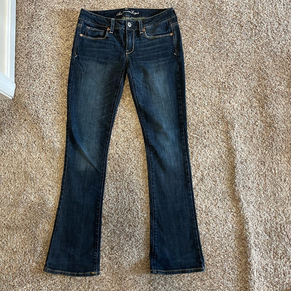American Eagle Outfitters Dark Blue Skinny Kick Jeans